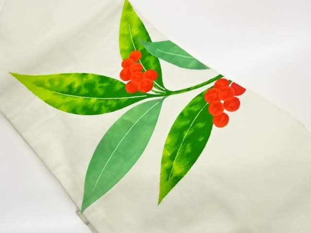 JAPANESE NAGOYA OBI / WOVEN HEAVENLY BAMBOO